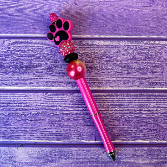 Paw Print Pink/Black